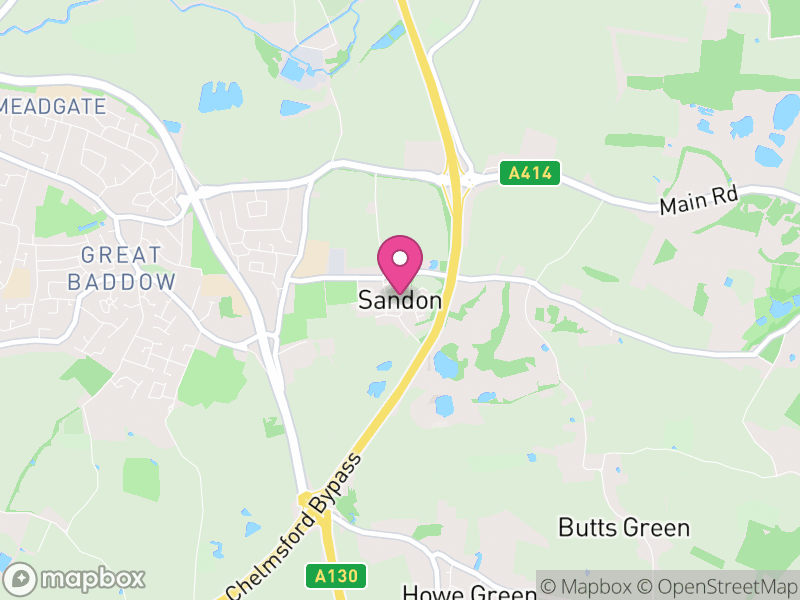 Map of Sandon, Chelmsford
