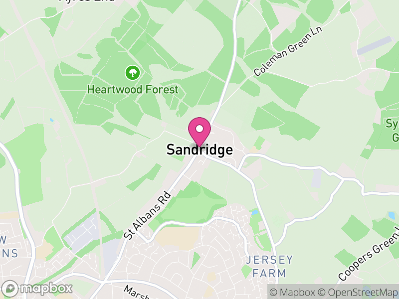 Map of Sandridge, St Albans