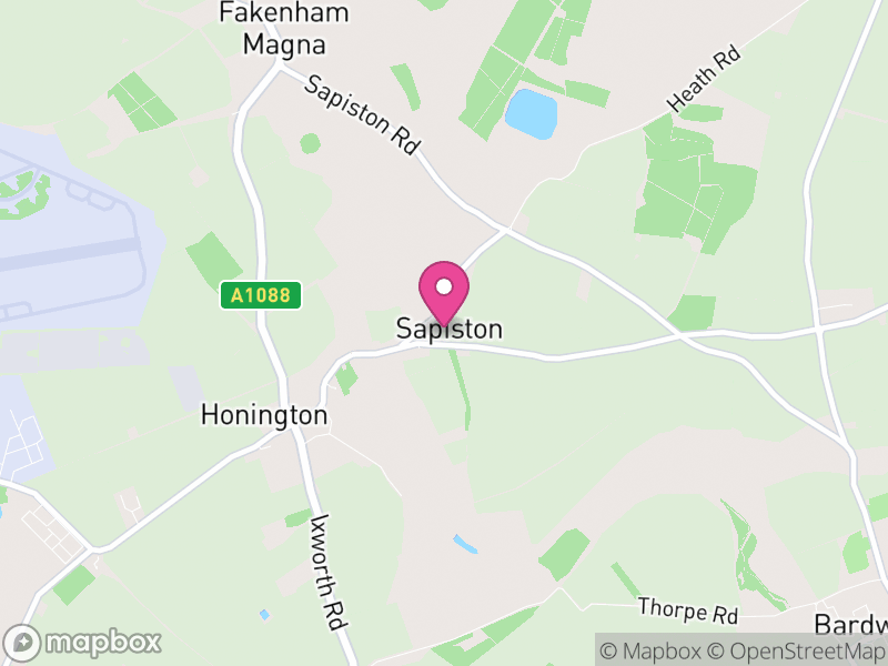 Map of Sapiston, West Suffolk
