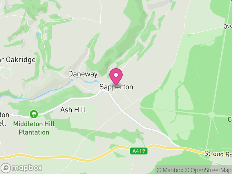 Map of Sapperton, Cotswold