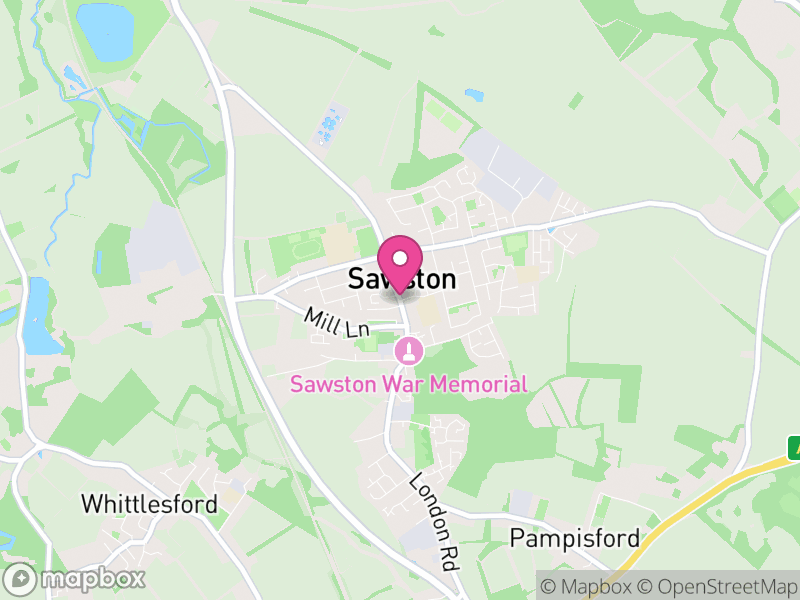 Map of Sawston, South Cambridgeshire