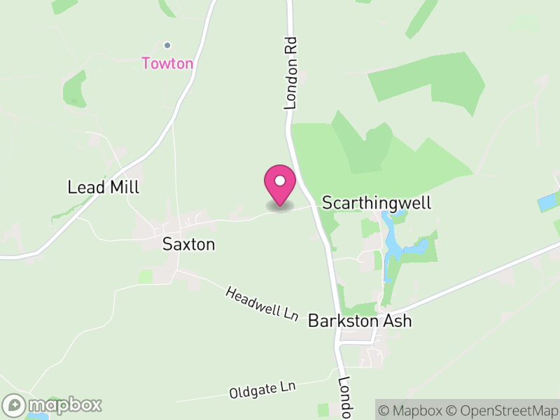 Map of Saxton with Scarthingwell, North Yorkshire