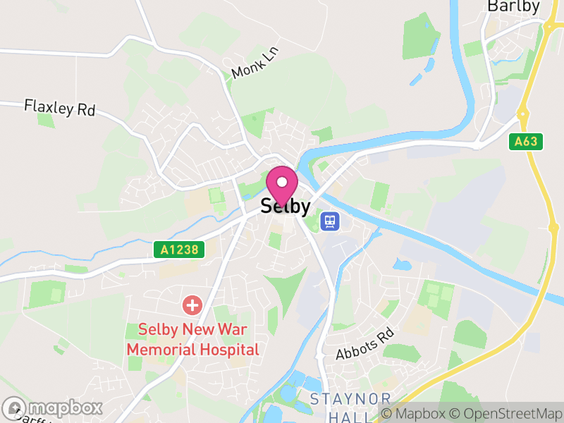 Map of Selby, North Yorkshire