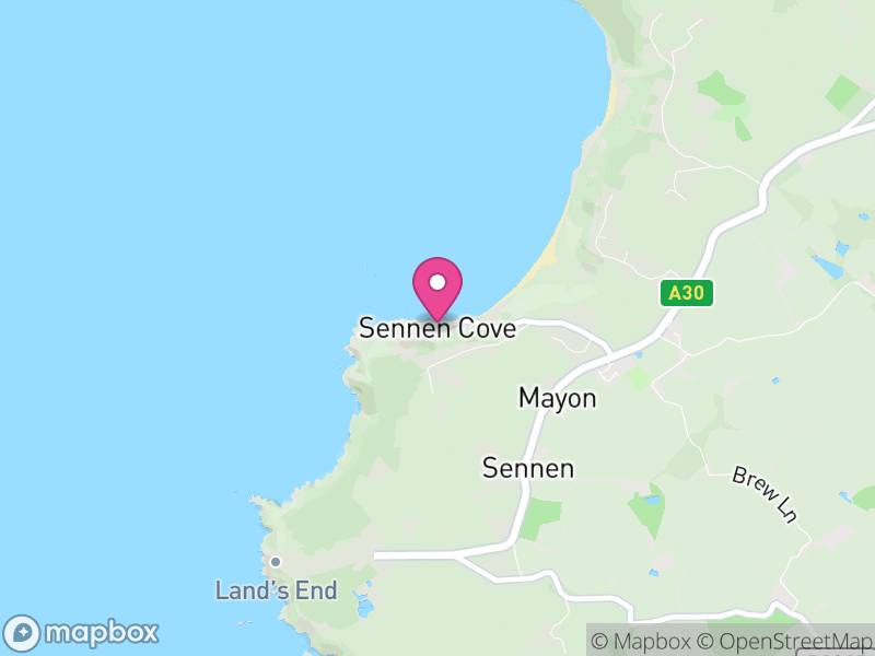 Map of Sennen, Cornwall