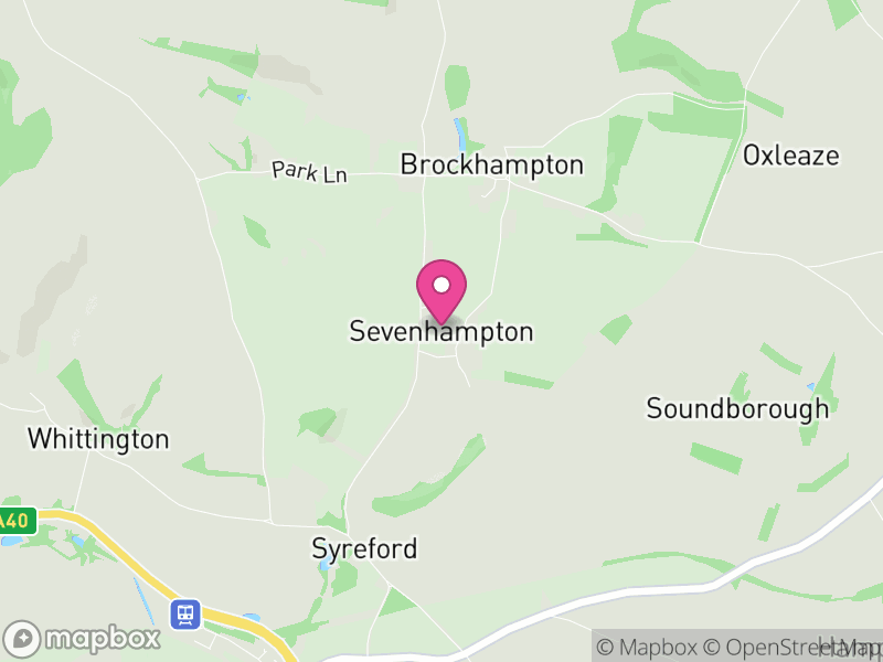 Map of Sevenhampton, Cotswold