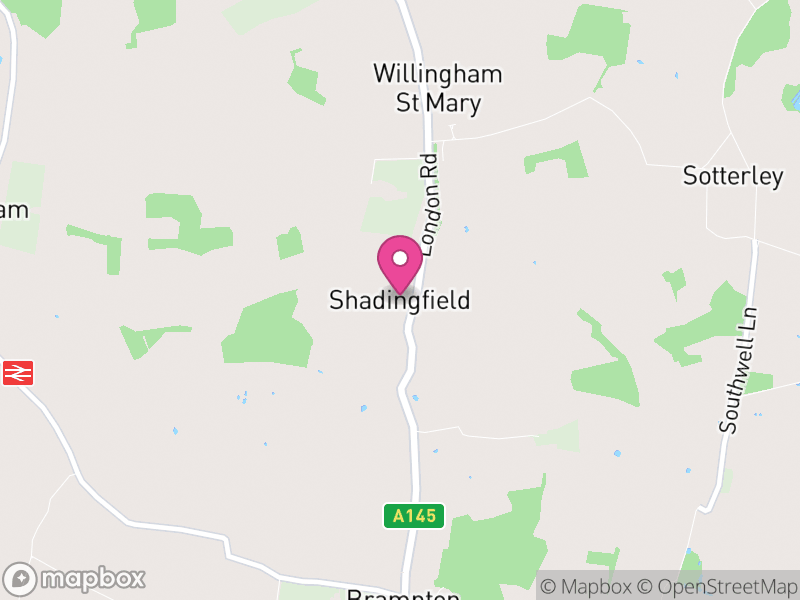 Map of Shadingfield, East Suffolk