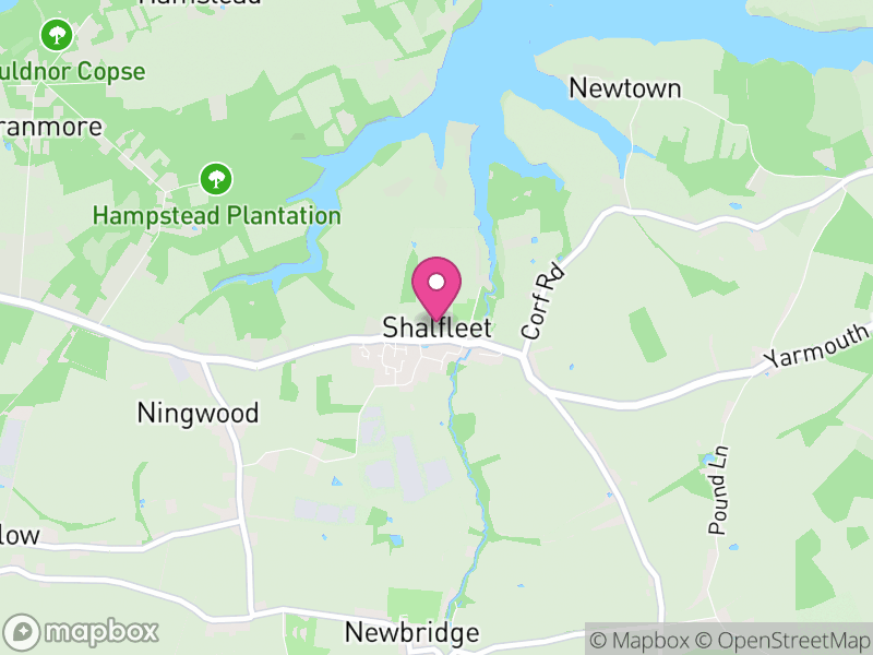Map of Shalfleet, Isle of Wight