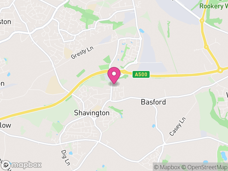 Map of Shavington cum Gresty, Cheshire East