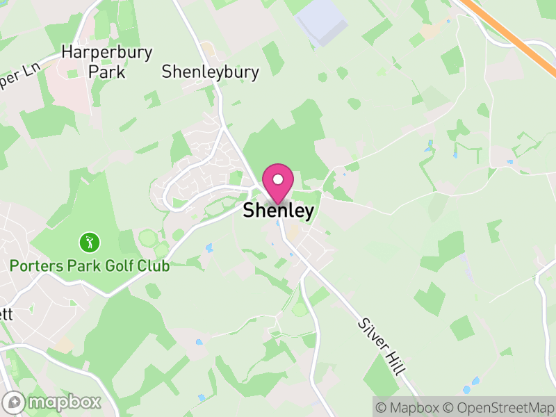 Map of Shenley, Hertsmere