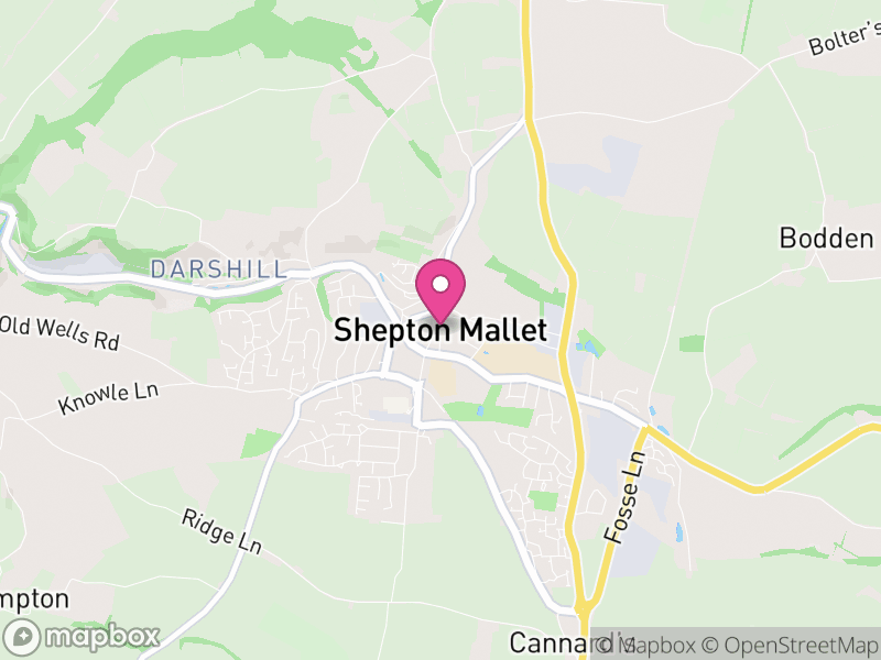 Map of Shepton Mallet, Somerset