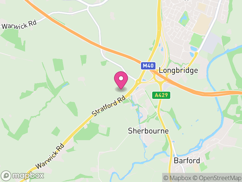 Map of Sherbourne, Warwick