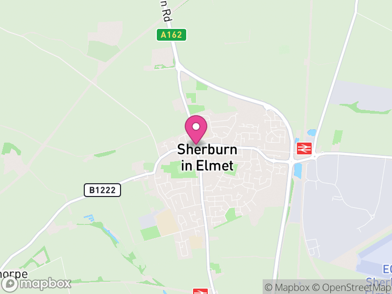 Map of Sherburn in Elmet, North Yorkshire