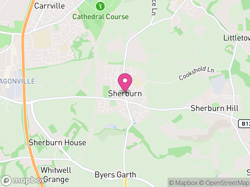 Map of Sherburn Village, County Durham