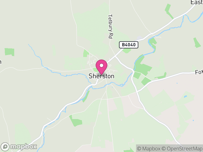 Map of Sherston, Wiltshire