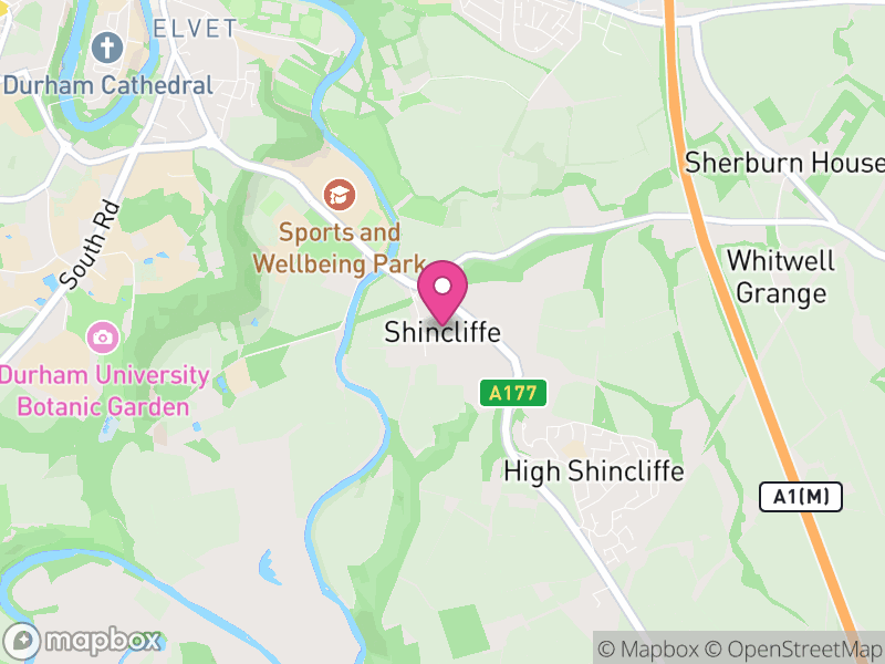 Map of Shincliffe, County Durham