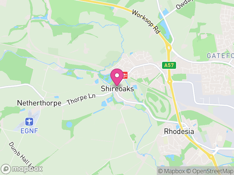 Map of Shireoaks, Bassetlaw