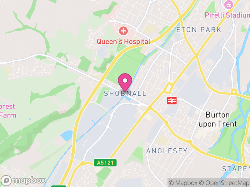 Map of Shobnall, East Staffordshire