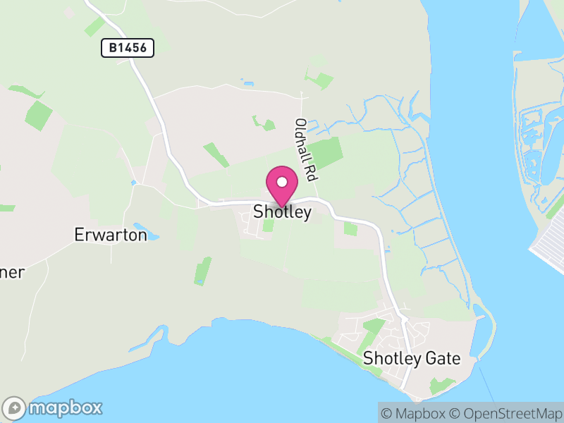 Map of Shotley, Babergh