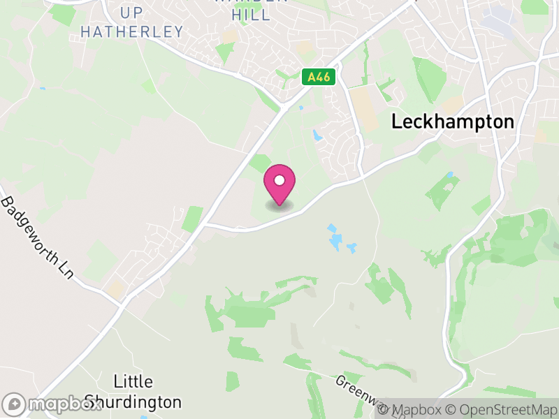 Map of Shurdington, Tewkesbury