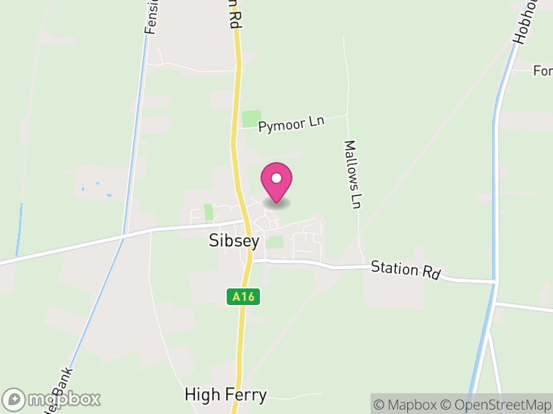 Map of Sibsey, East Lindsey