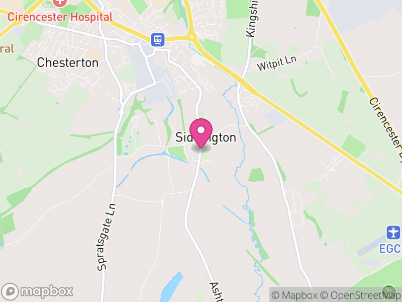 Map of Siddington, Cotswold