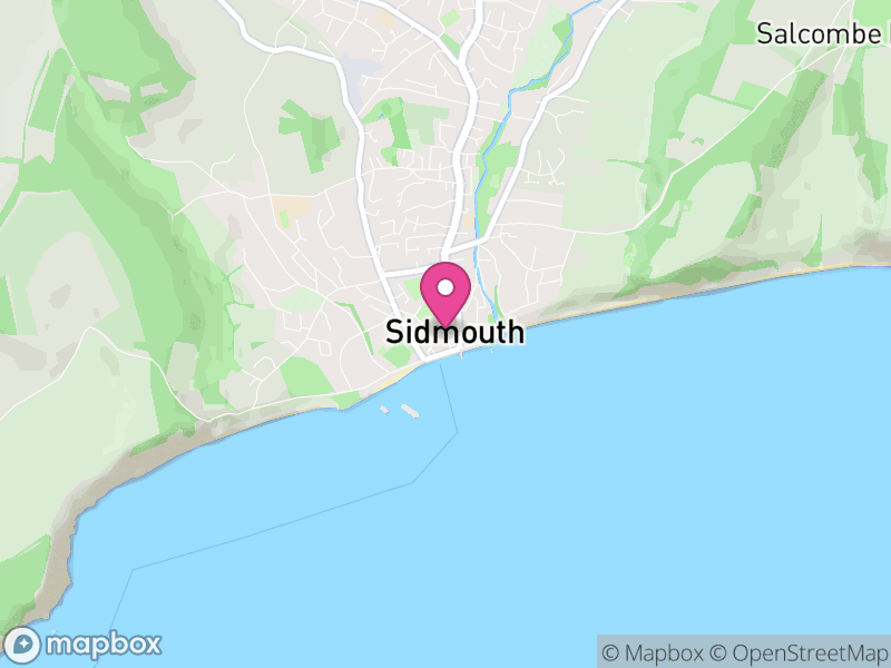 Map of Sidmouth, East Devon