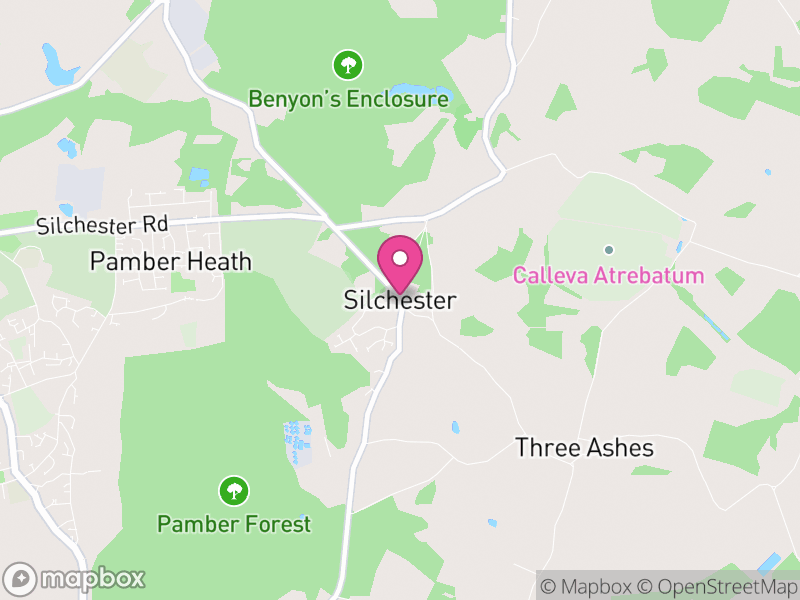 Map of Silchester, Basingstoke and Deane