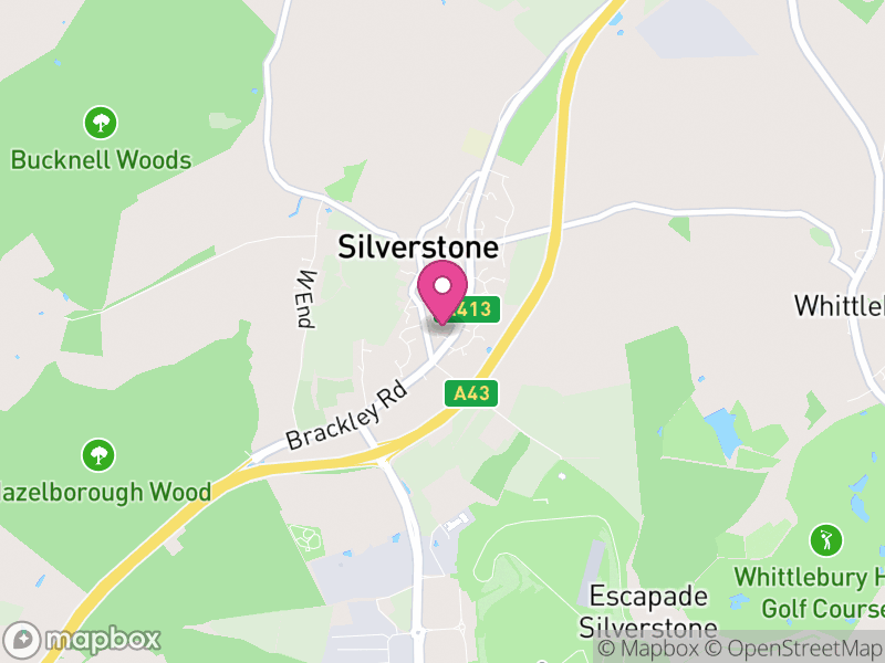 Map of Silverstone, West Northamptonshire