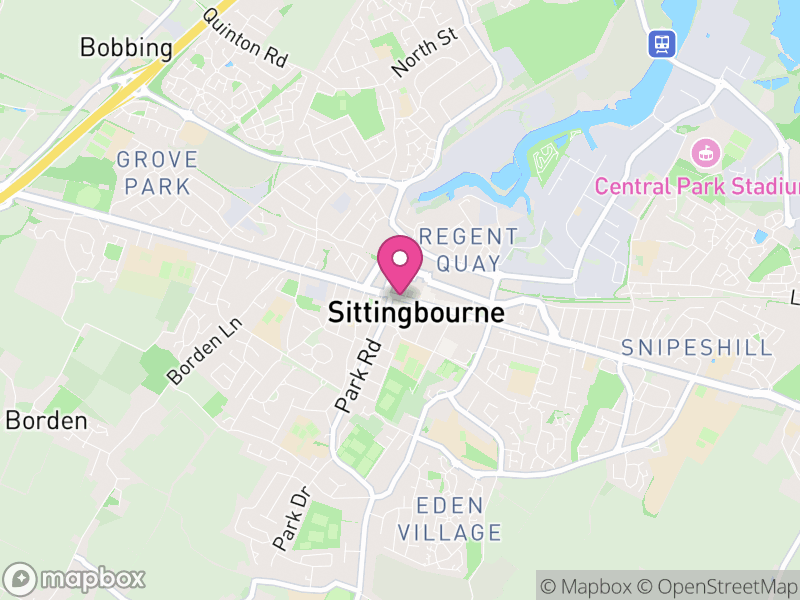 Map of Sittingbourne