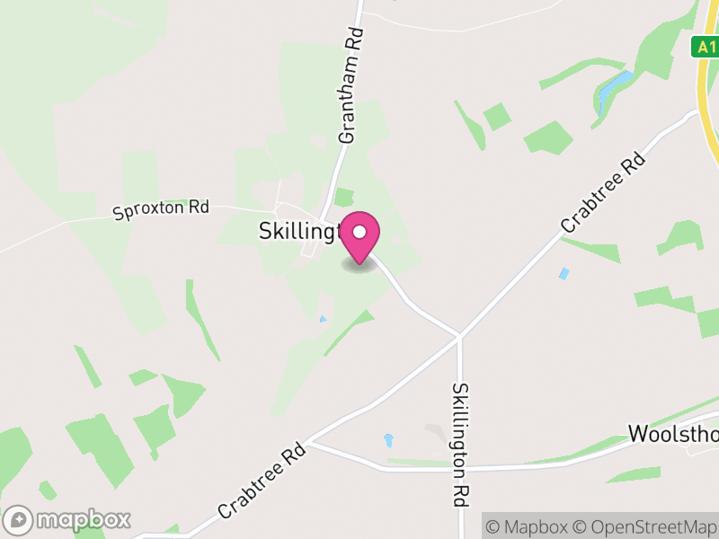 Map of Skillington, South Kesteven