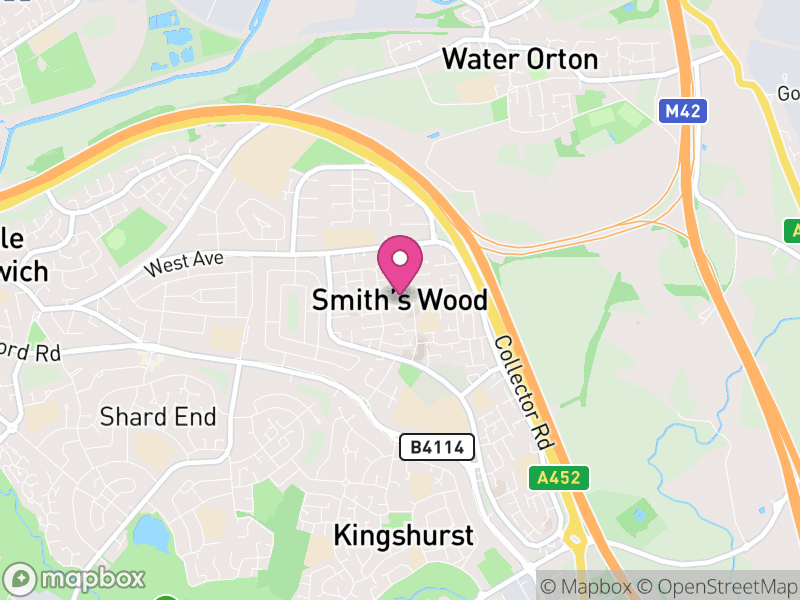 Map of Smith's Wood, Solihull