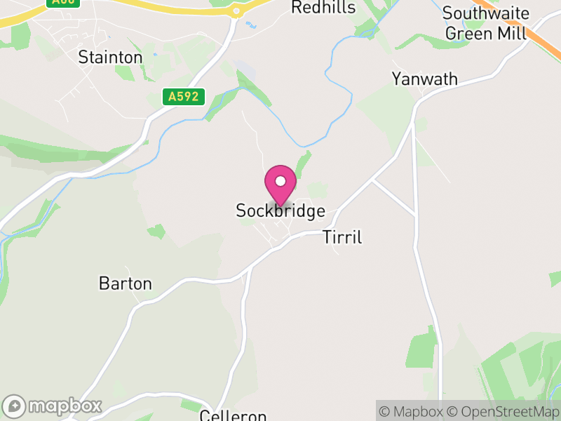 Map of Sockbridge and Tirril, Westmorland and Furness