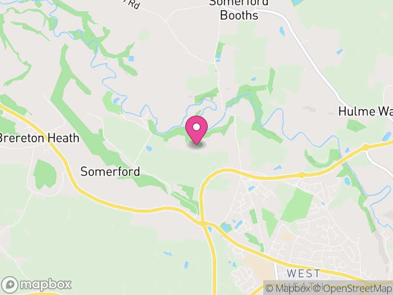 Map of Somerford, Cheshire East