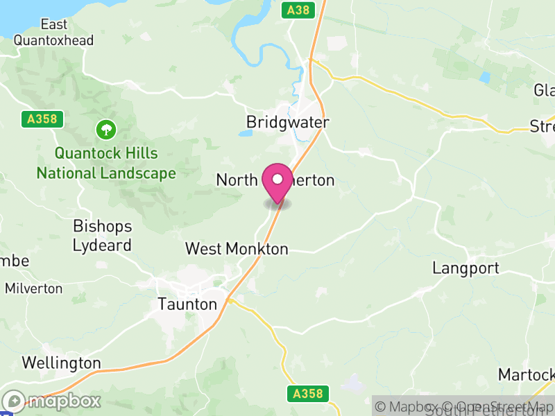 Map of Somerset, England