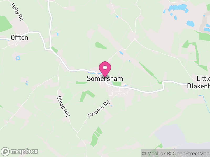 Map of Somersham, Mid Suffolk