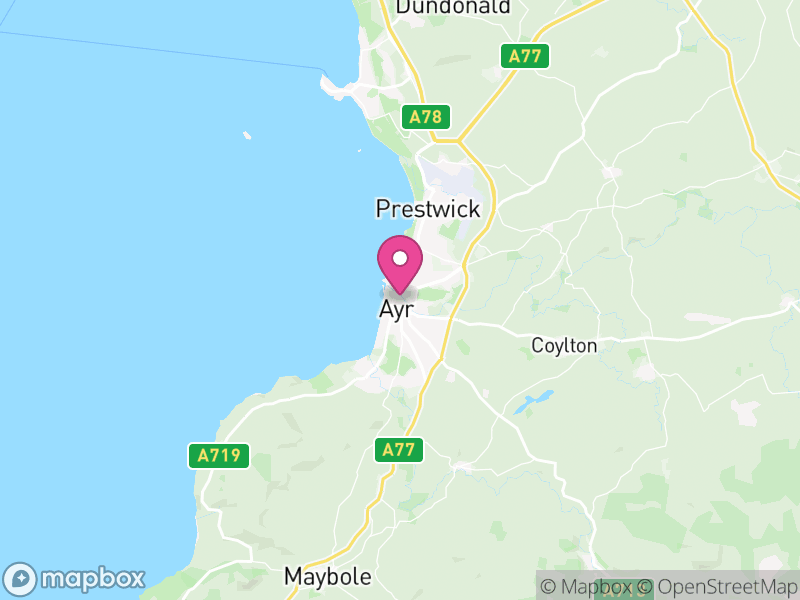 Map of South Ayrshire, Scotland