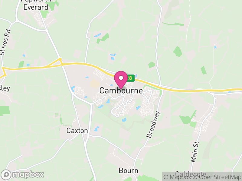 Map of South Cambridgeshire, England
