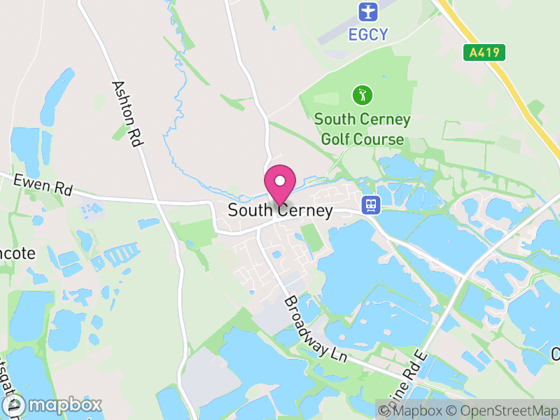 Map of South Cerney, Cotswold