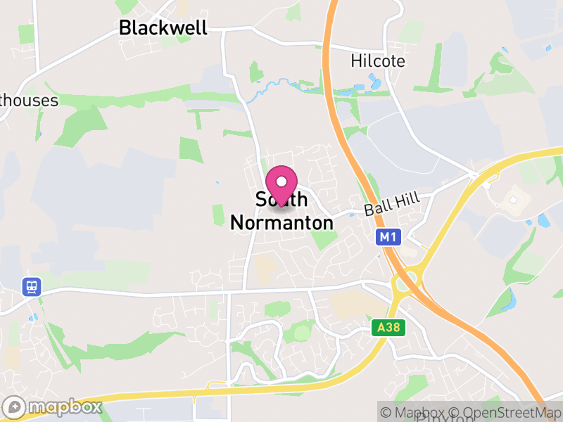 Map of South Normanton, Bolsover