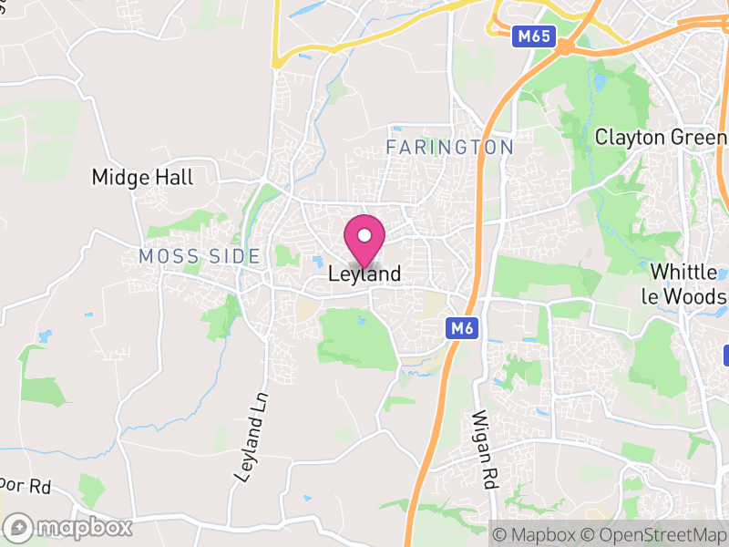 Map of South Ribble, Lancashire