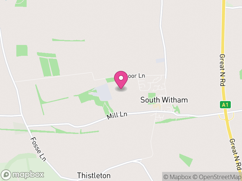 Map of South Witham, South Kesteven