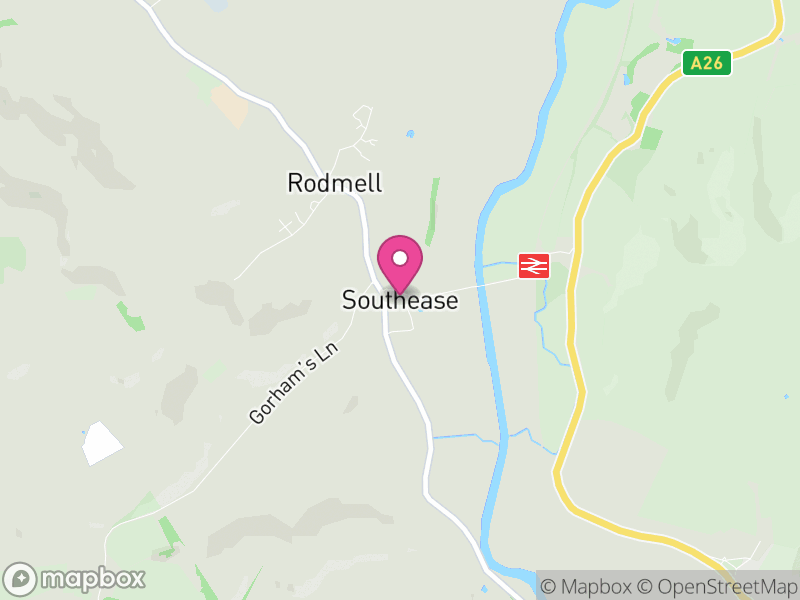 Map of Southease, Lewes