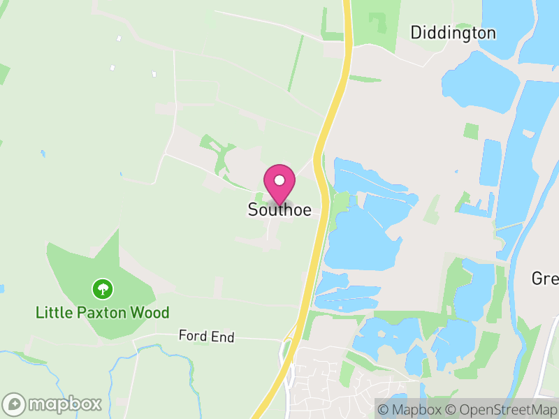 Map of Southoe and Midloe, Huntingdonshire