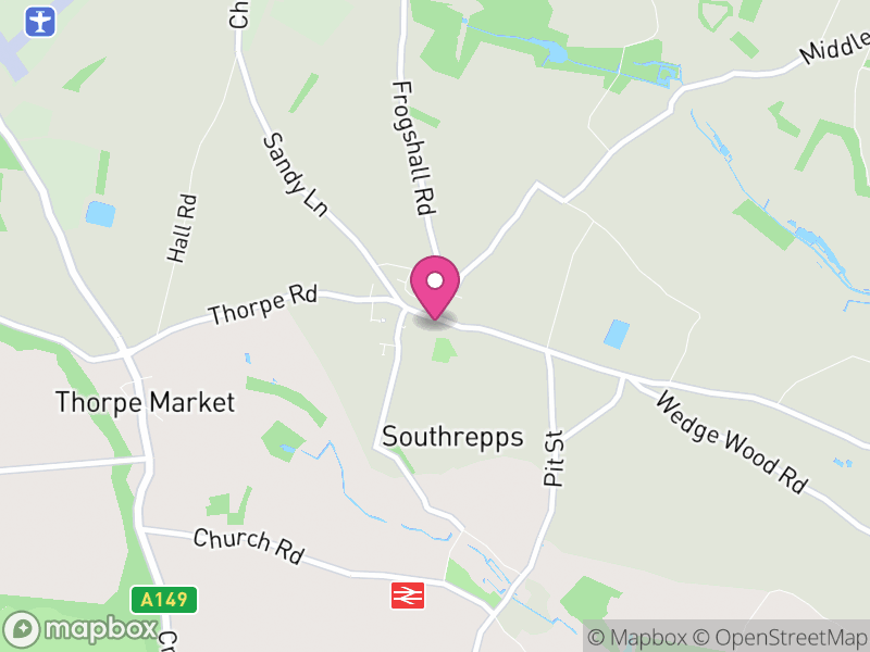Map of Southrepps, North Norfolk