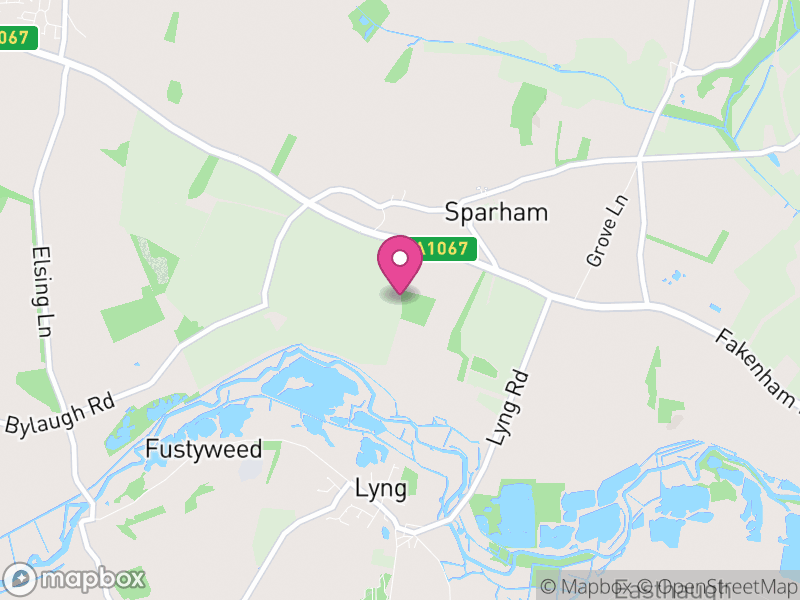 Map of Sparham, Breckland