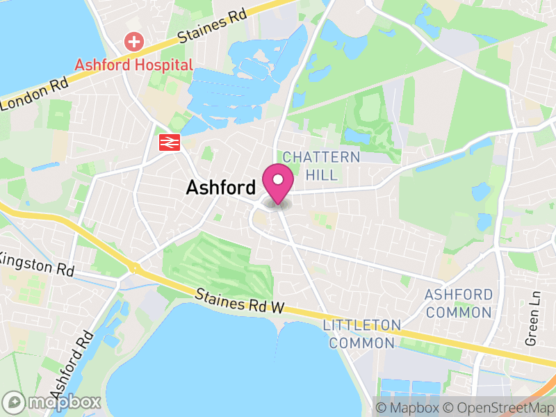 Map of Spelthorne, Surrey