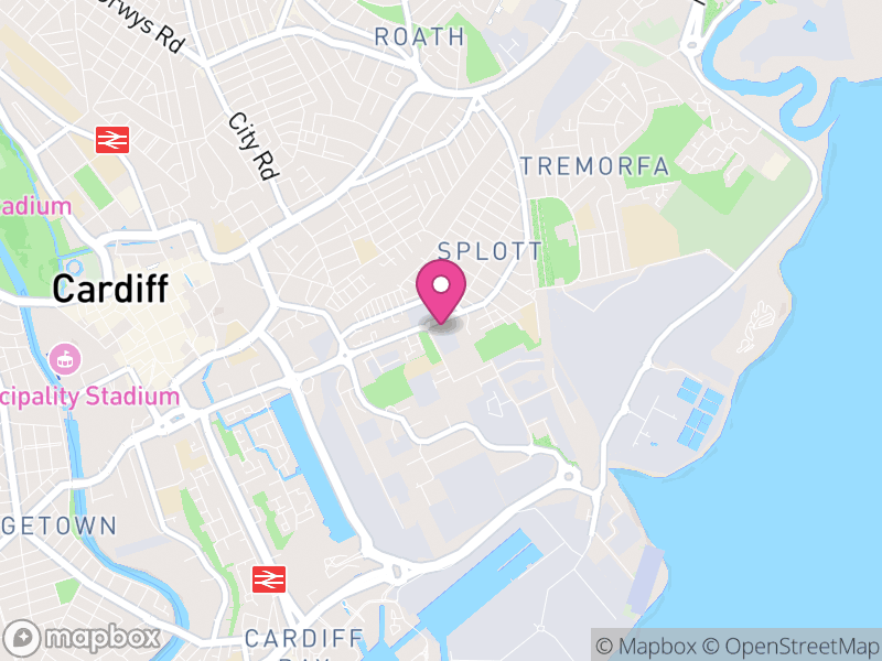 Map of Splott, Cardiff
