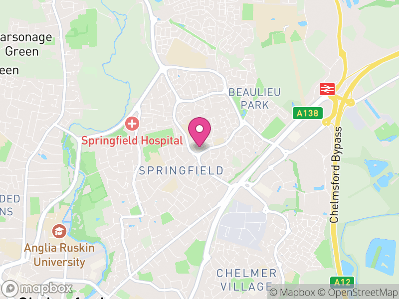 Map of Springfield, Chelmsford