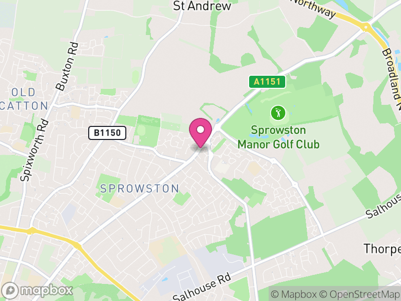 Map of Sprowston, Broadland