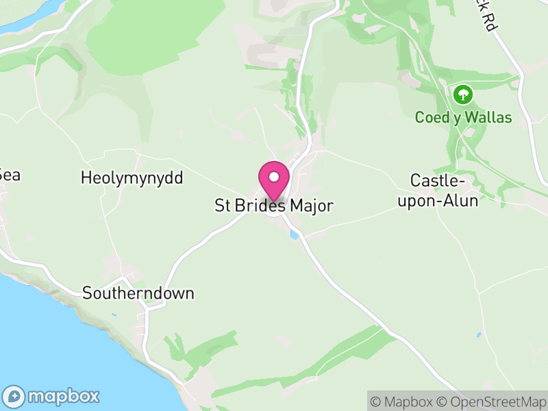 Map of St. Bride's Major, Vale of Glamorgan